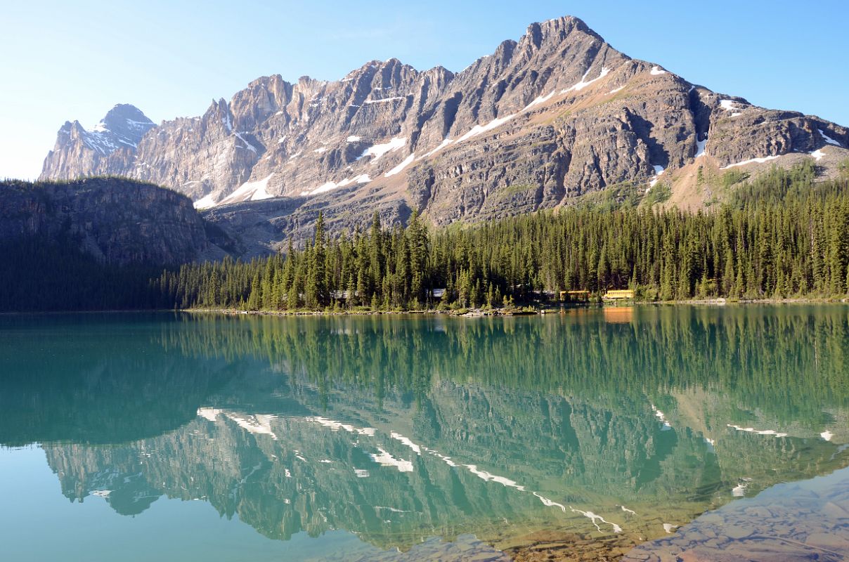 08 Mount Biddle and Ridge To Mount Schaffer Reflected In The Still Water Of Lake O-Hara Morning